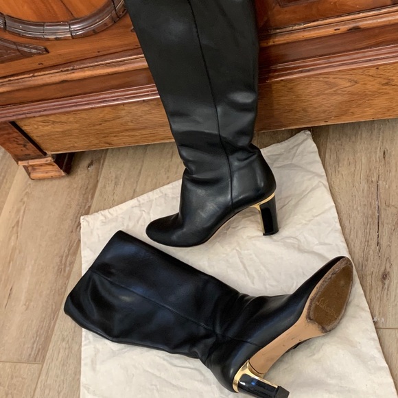 Salvatore Ferragamo boots 38 black leather - Picture 3 of 9